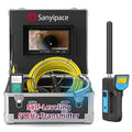 Sanyipace Sewer Camera 100FT with 512Hz Locator, Self-Leveling Drain Camera Pipe Inspection Cámara, Distance Counter, IP68 Waterproof, 9" HD Color Screen, Video Record up to 128GB