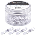 Wirefy 150 Pieces Electrical Heat Shrink Solder Terminals - Waterproof Electrical Terminals - Waterproof End to End Connection - White 0.14-0.25mm²