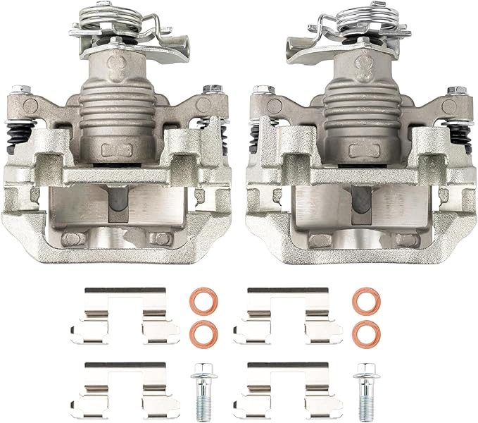 Torchbeam 2PCS Rear Driver and Passenger Side Brake Caliper For Chevrolet Pontiac Saturn for 2004-2012 Malibu, 2005-2010 G6, 2008-2010 HHR, Aura, Disc Brake Caliper with Bracket # 18B4892+18B4893
