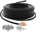 HEATIT JHSF1 Self Regulating Pre-Assembled Heating Cable with Spacer and Clips, Heat Tape for Roof Deicing and Pipe Freeze Protection,120V 5W/ft, 75FT