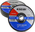KSEIBI 651010 Grinding Wheels 10-Pack, Aluminum Oxide Discs for Metal & Stainless Steel, 7" x 1/4" x 7/8", Aggressive Grinding for Angle Grinders, Depressed Center Design