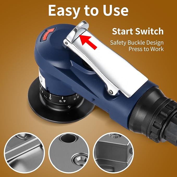 2 in 1 Pneumatic Chamfering Tool- Mini Air Chamfer Tool with Multi-Angle Chamfering Kit,45 Arc Corner Deburring Beveling Chamfer Machine for Metal, Acrylic,Woodworking (Blue)