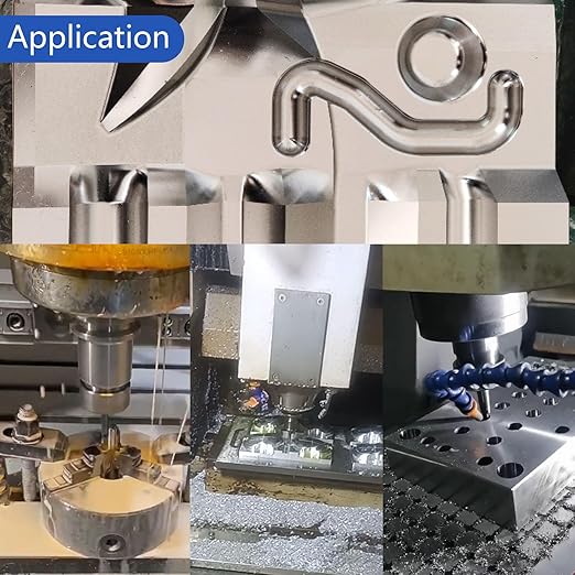 1/2" Carbide End Mill Bits Set for Alloy & Hardened Steels - Hrc55 Micro Grain, 4-Flute Milling Cutter with AlTiN Coating, CNC Router Bits, High-Performance Milling Bits