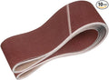 HARFINGTON 6 x 89 Inch Sanding Belts, 10 Pcs 80 Grits Aluminum Oxide Abrasive Belt Sander File Belt for Woodworking, Metal Polishing, Knife Sharpener