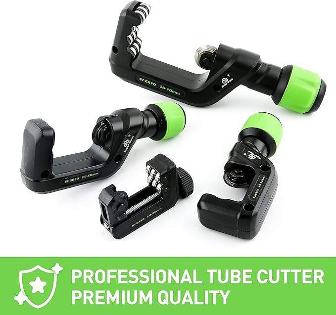 Super Stars Pipe Cutter Heavy Duty Tubing Cutter 3/16 to 2-4/5 Tube Cutter for Cutting Pipes of Aluminum, Copper, PVC, Stainless Steel Tube (3/16In~1-1/4In), ST-532 (3/16~1-1/4In) (5-32mm)