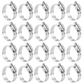 Hose Clamp, 20 Pack Stainless Steel Adjustable 46-70mm Size Range Worm Gear Hose Clamp, Fuel Line Clamp for Plumbing, Automotive And Mechanical Application