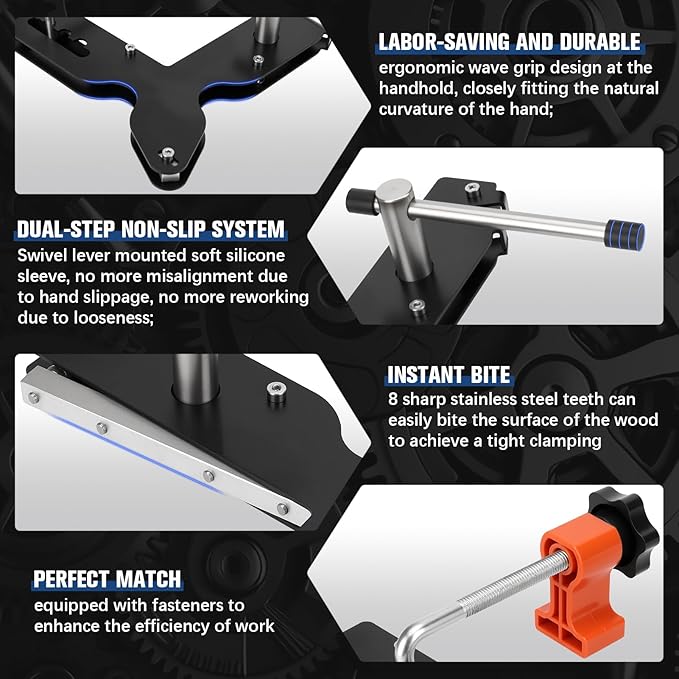 Upgraded Miter Max Corner Clamps,Heavy-Duty Miter Clamps for Woodworking,Making Window Casing, Making Door Casing, Picture Frames,Cabinet Trim,Crafting Projects and More-Stronger & Easier to Use,2PCS