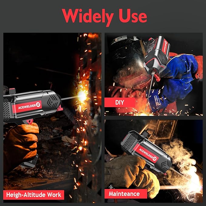 Handheld Welder 110V, Welding Machine 120A Portable Stick Welder, Hand Held Welder Machine IGBT Inverter Digital Display with Welding Tool Set and Toolbox