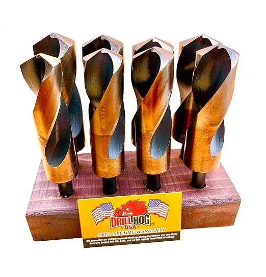 Drill Hog Jumbo Silver Deming Drill Bit Set HI-Molybdenum M7 1-1/16" to 1-1/2"