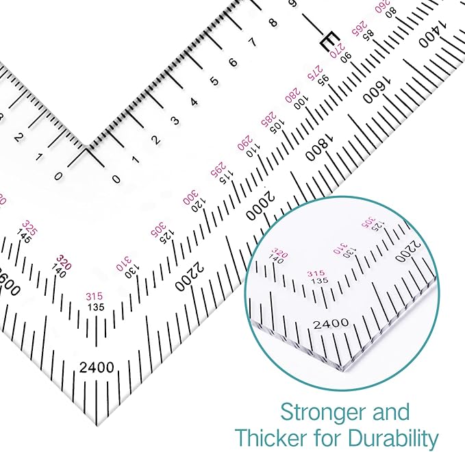 Zonon 5 Inch Military Map Protractor Military Style Utm/mgrs Coordinate Scale Map Perfectly Cut Land Navigation Protractor Maps Reading and Grid Coordinate Reader