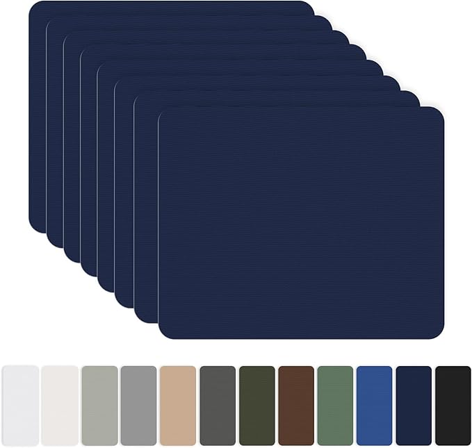 8 Pieces 7.87 x 5.9 inch Nylon Repair Patches Nylon Fabric Patch Self-Adhesive Nylon Repair Tape Waterproof Lightweight Repair Patches Repair Patch Kit for Clothing Down Jacket Tent Bag (Navy Blue)