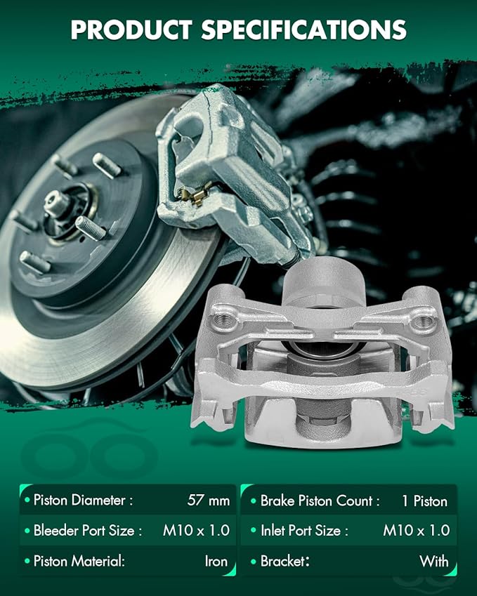 SCITOO Front Left Disc Brake Caliper 19B7102 Fit For Nissan 2013-2019(Only 1 Brake Caliper)