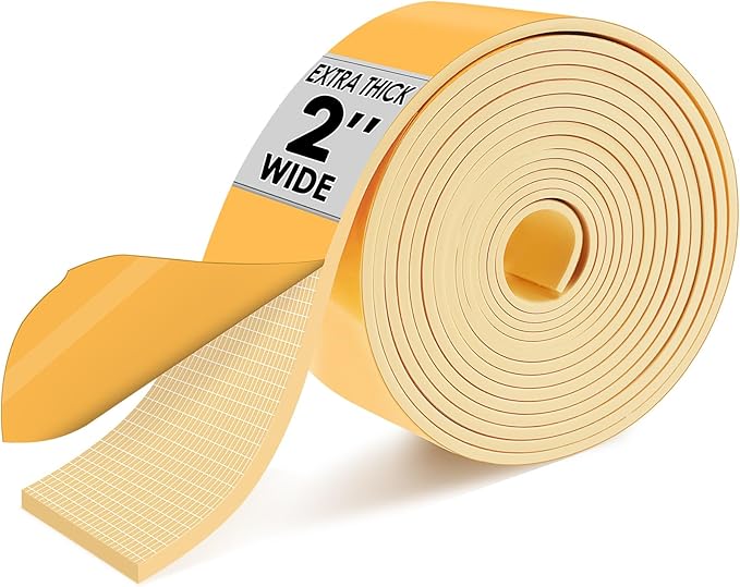 Pipe Insulation Tape, Outdoor Water Pipe Insulation Wrap, Foam Insulation Tape for Outdoor Pipes Winter Freeze Protection, Heat Tape for Water Pipes, Copper Pipes, PVC, AC Line, 2in x 15ft, Beige