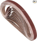 24 Pcs Sanding Belts 1/2 x 18 Inch 80 Grit Aluminum Oxide Abrasive Sandpaper for Belt Sander Metal Grinding Wood Working Weld Rust Removal