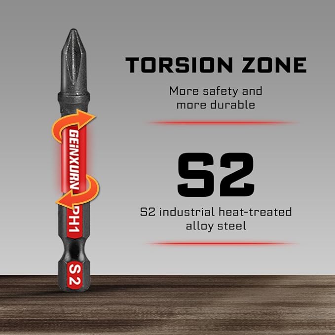 43pieces Screwdriver Bits Set, Impact Magnetic S2 Steel Multi Insert Power Bits Tips with Impact Bit Holder and Two Storage Box（PH/TORX/SQ/PZ/HEX/SL）