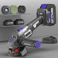 21V Cordless Angle Grinder Compatible with Makita 18V Battery, 4-1/2 Angle Grinder Tool with 2x4.0Ah Battery, 6-Piece Disc Set (Cutting/Grinding/Polishing),Variable Speed for Garage