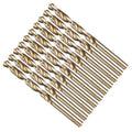 Drill Bit, 7/32" Cutting Diameter (5.556mm), 4241 HSS Gold 118° Cutting Angle Versatile Jobber Bits - (Applications: for Drilling Plastic Wood Soft Thin Metal), 10-Pieces