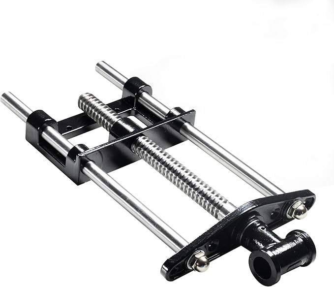 HFS(R) 9 Inch Woodworking Bench Vise, Heavy Duty Front Screw Vise for Workbench Chrome plating Leg Vise Hardware Woodworking with Mounting Screws