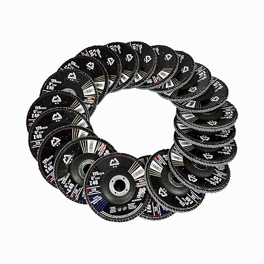 Merryland Flap Disc 5 inch Metal for Angle Grinder, 5inch 40 Grit T29 Flap Wheel 20 Pack, Blue Zirconium Corundum INOX Stainless Steel Iron Universal, Craft-Line FC1108214-20