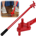 Tondiamo Rebar Bender Manual Hand Operated to 5/8" Bar Reverse Head, Bending Machine Manual Rebar Bender Metal Bending Tools for Flat Steel and Steel Rod, Red