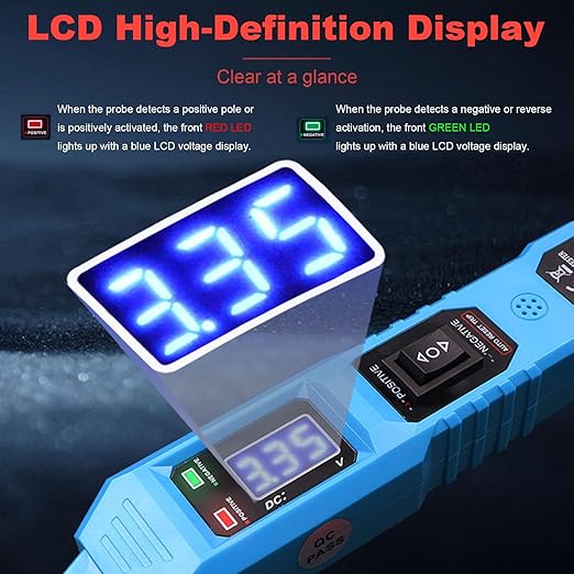Multifunctional Car Circuit Tester,Digital Display Short Circuit Finder,6-24V AC/DC Car Power Tester, Component Activation Electrical Tester for Trailer Lights Testing/Continuity Testing