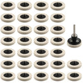 Rocaris 30 Pcs 2 Inch Compressed Wool Fabric Disc Polishing Buffing Pads Wheels Disc Pad Holder with 1/4" Shank Perfect for Cleaning Polishing Sanding Projects