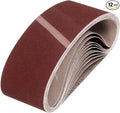 HARFINGTON 4 x 24 Inch Sanding Belts, 12 Pcs 240 Grits Aluminum Oxide Abrasive Belt Sander File Belt for Woodworking, Metal Polishing, Knife Sharpener