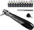 STREBITO Mini Ratchet Set 12-Piece 1/4 Right Angle Screwdriver Set - Small Ratcheting Wrench 90 Degree Offset High Torque Low Profile for Tight Spaces