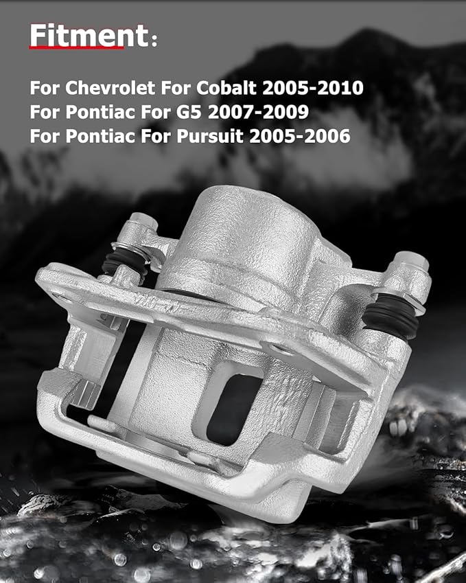cciyu Front Left & Right Disc Brake Calipers w/Bracket 18B4880 18B4881 2005-2010 For Chevy For Cobalt,2007-2009 For Pontiac For G5,2005-2006 For Pontiac For Pursuit,2003-2007 For Saturn For Ion