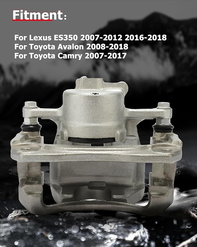 cciyu Front Right Brake Caliper Assembly w/Bracket 19B3129 2007-2011 2016-2018 For Lexus For ES350,2008-2018 For Toyota For Avalon,2007-2017 For Toyota For Camry
