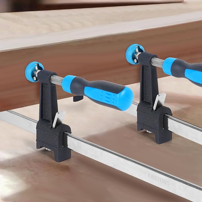 Bar Clamps for Woodworking 36 Inch,2-Pack Wood Clamps Adjustable and Release Quickly,Throat Depth 2.5 Inch, Serrated Steel Rail,Bar Clamps Force 600 Lbs