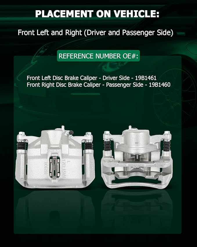 SCITOO 19B1461 19B1460 Front Left & Right Disc Brake Calipers Assembly w/Bracket For Acura For CL/For Integra/For TL,For Honda For Accord/For CR-V/For Odyssey/For Prelude,For Isuzu For Oasis