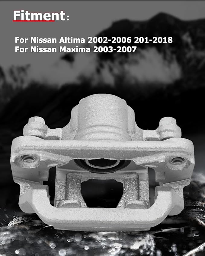 cciyu Rear Right Brake Caliper Assembly w/Bracket 19B2781 2002-2023 For Nissan For Altima,2003-2008 2019-2021 For Nissan For Maxima