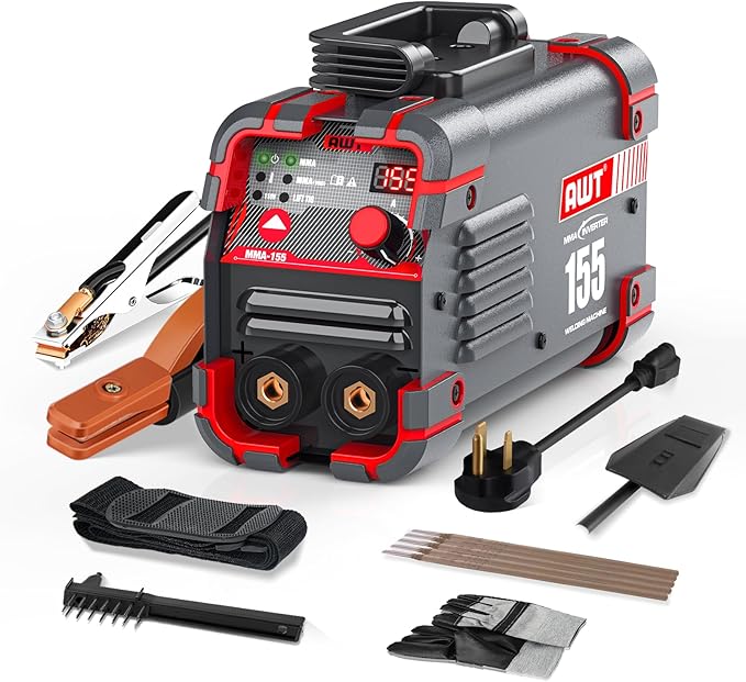 AWT Stick Welder 155Amp Mini Welder 2 in 1 ARC Welder/Lift TIG Welding Machine 110/220V with VRD, Digital Display IGBT Inverter Welder Portable MMA Welder Machine with Hot Start,Arc Force, Anti-Stick