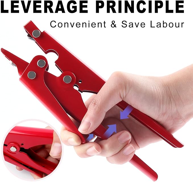 Zip Tie Tool, Zhushan Cutting Tool Fastening Cable Tie Tool with Adjustable Tension to Fasten and Cut Nylon Cable Tie