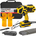 Portable Welding Machine Handheld Welder: IGBT Inverter Hand Held ARC Welder Gun with 6 Variable Current Adjustment - Welder Machine 110v Electric Welding Equipment for 3/32"-1/8" Wire Rods (Yellow)