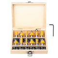 Router Bits Set 1/2 Inch Shank - BAIDETS 12 Pieces 1/2" Tungsten Carbide Router Bits, Woodwork Tools