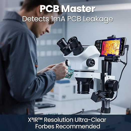 Thermal Camera for Android & iOS, P3 Thermal Imaging Camera with 512×384 X³ IR Resolution, 256×192 IR Resolution, Manual Focus Infrared Camera, 15× Zoom, -4℉ to 1112℉ Temp Range Thermal Imager