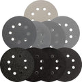 5 inch Wet Dry Sanding Discs Hook & Loop 54 pcs, 80 120 180 220 400 600 1000 2000 3000 Grit Silicon Carbide Orbital Sander Sandpaper Assortment with Tack Cloth, Automotive Wood Metal S&F STEAD & FAST