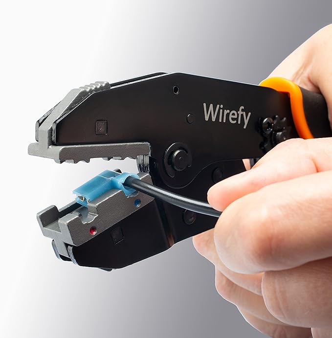 Wirefy Crimping Die for Insulated Flag Connectors - 22-14 AWG
