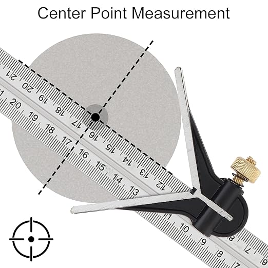 ChgImposs 12" Adjustable Sliding Combination Square Ruler & Protractor Level Measure Measuring Set, Inch/Metric