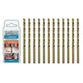 11/64 inch Cobalt Drill Bits (12Pcs), M35 HSS Metal Jobber Length Twist Drill Bit Set for Hard Metal, Stainless Steel, Iron, Copper, Aluminium, Brass, Plastic & Wood