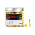 HKS 1000PCS Wire Ferrule Connectors - AWG 20-0.75mm² Copper Barrel Pin Cord Ends Insulated Ferrules Terminals - E7508 Yellow