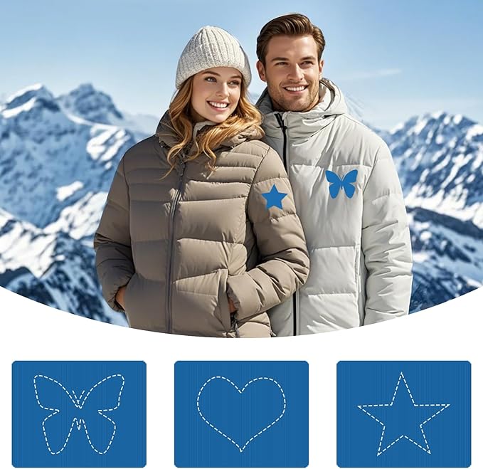 45PCS Nylon Repair Patch Self-Adhesive Pre-Cut Fabric Patch Down Jacket Repair Patches for Puffer Jackets Tenacious Tape Polyester Waterproof Lightweight Tent Repair Patch for Clothes Bag(Sky Blue)