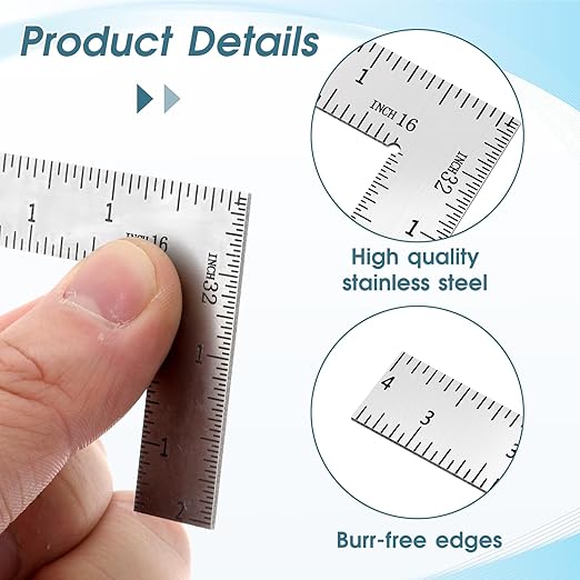 Mini L Shaped Ruler Measuring Tool 2 inch by 4 inch Square Framing Ruler 90 Degree Square L Rulers Framing Rulers Measuring Tools for Engineers Carpenter