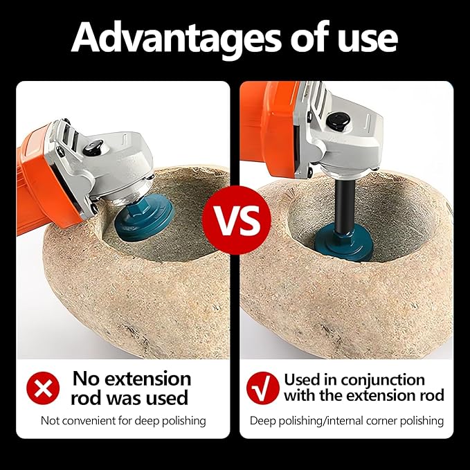 5/8"-11 Thread Angle Grinder Extension Kit,Available in 2 inch, 3 inch, 4 inch,5 inch Sizes Grinder Extension Shaft,for Car Polishing, Buffing & Wood Carving & DIY Projects
