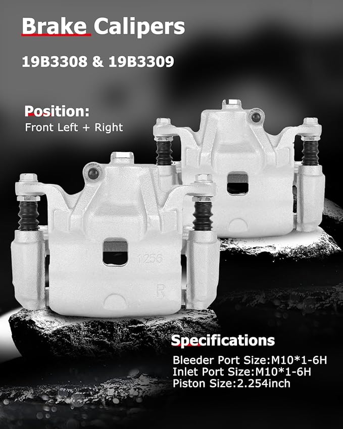 cciyu 19B3308 19B3309 Front Left & Right Brake Calipers With Bracket For Nissan For Altima 2007-2010,For Nissan For Sentra 2007-2010
