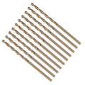 Drill Bit, #47 Cutting Diameter, 4341 HSS Gold Finish 118° Cutting Angle Number Jobber Bits - (Applications: for Drilling Soft Metal Plastic Wood), 10-Pieces
