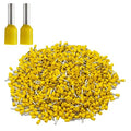 XHF 1000 PCS AWG 20/0.75mm² Wire Ferrules Insulated Copper Crimp Connectors, Crimp Pin Cord End Terminals Yellow