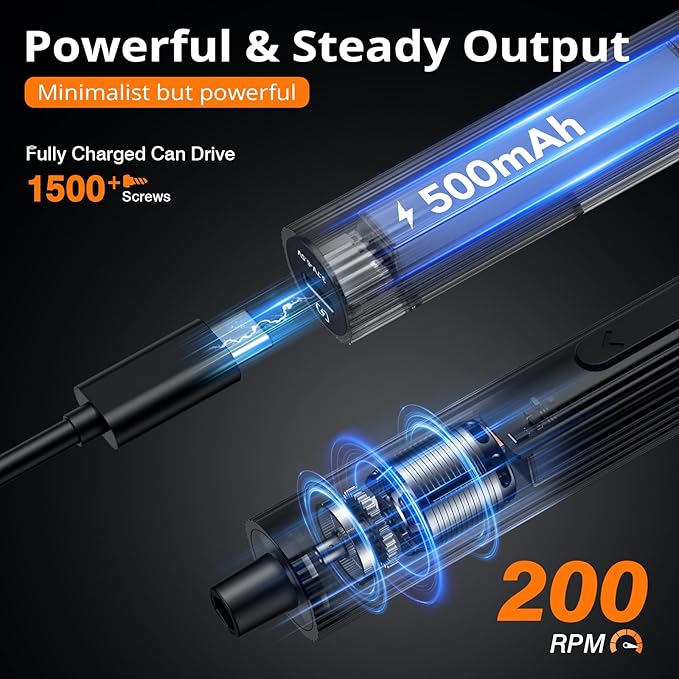 JOREST 155 in 1 Mini Electric Screwdriver Cordless, Precision Power Screwdriver Set, 5 Torque Levels (Max 0.75N.m), Gifts for Men, Magnetic Repair Tool Kit for iPhone, PC, Laptop, PS4 PS5, Xbox, Watch